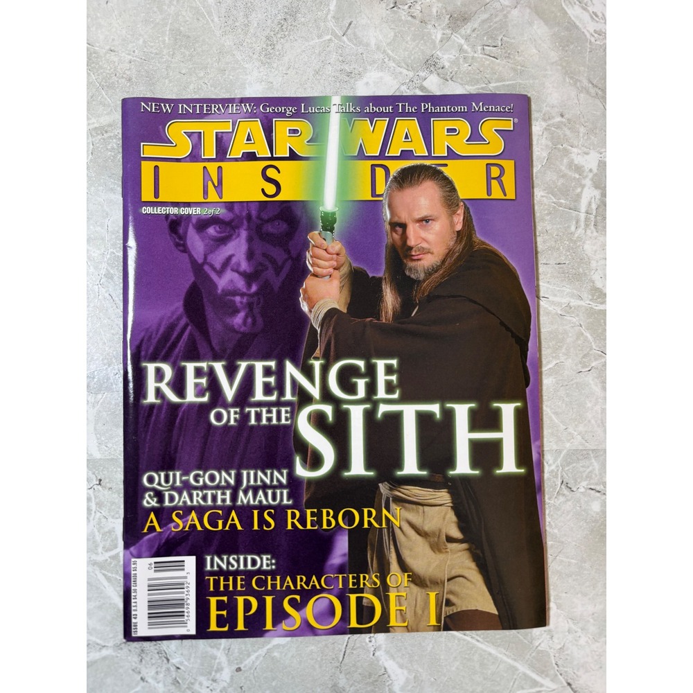 Vintage 1999 Star Wars Insider Magazine‎ Revenge Of The Sith Qui-Gon Jinn Maul
